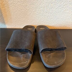 UGG Black Slide Sandals